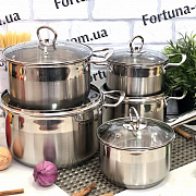 Набор посуды из нержавеющей стали A-Plus - 1295➜ Опт и розница ✅ актуальная цена -Интернет магазин ✅ Фортуна ✅