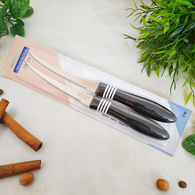 Нож для томата 127 мм 2 шт/набор Трамонтина COR & COR черная ручка 23462/205 ✅ базовая цена 227.92 грн. ✔ Опт ✔ Скидки ✔ Заходите! - Интернет-магазин ✅ Фортуна-опт ✅