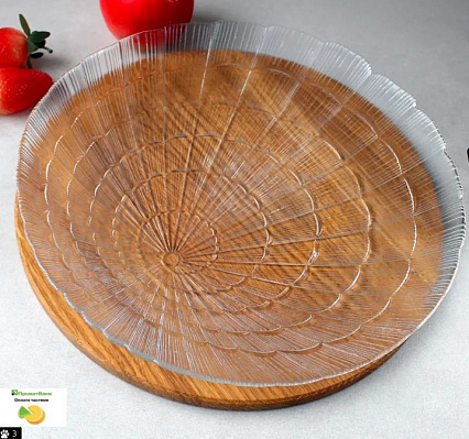 Блюдо большое стеклянное Атлантис 10237 (32 см) ✅ базовая цена 61.19 грн. ✔ Опт ✔ Скидки ✔ Заходите! - Интернет-магазин ✅ Фортуна-опт ✅