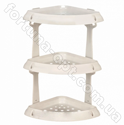 Полка для ванной комнаты угловая (белая) 0733 ✅ базовая цена 103.36 грн. ✔ Опт ✔ Скидки ✔ Заходите! - Интернет-магазин ✅ Фортуна-опт ✅