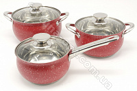 Набор кастрюль с мраморным покрытием А-Plus - 2187 ✅ базовая цена $27.48 ✔ Опт ✔ Скидки ✔ Заходите! - Интернет-магазин ✅ Фортуна-опт ✅