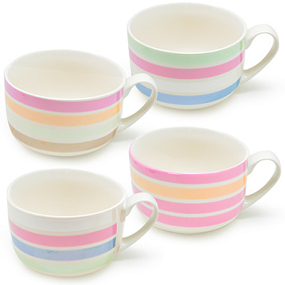 Чашка-супница 450 мл "Glaze полоска" 88088(Ст) ✅ базовая цена $2.15 ✔ Опт ✔ Скидки ✔ Заходите! - Интернет-магазин ✅ Фортуна-опт ✅