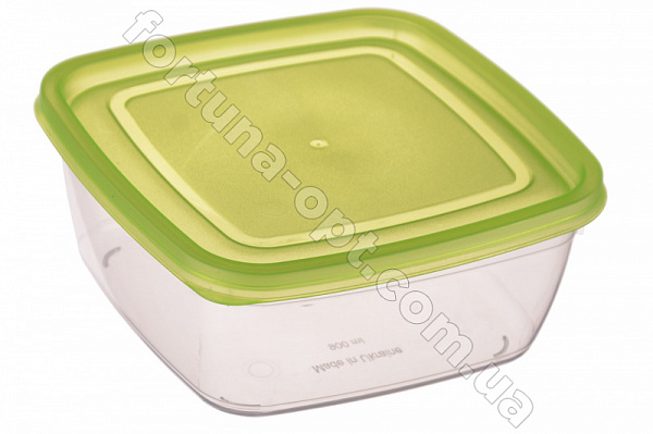 Судочек пищевой квадратный эконом 0,5 л - 0780 ✅ базовая цена 10.75 грн. ✔ Опт ✔ Скидки ✔ Заходите! - Интернет-магазин ✅Фортуна-опт ✅