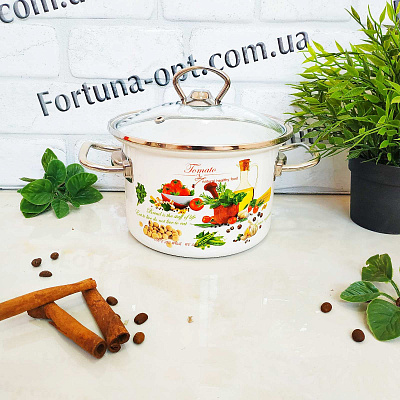 Кастрюля эмалированная 2,0 л 83110 Томато ✅ базовая цена 481.66 грн. ✔ Опт ✔ Скидки ✔ Заходите! - Интернет-магазин ✅ Фортуна-опт ✅
