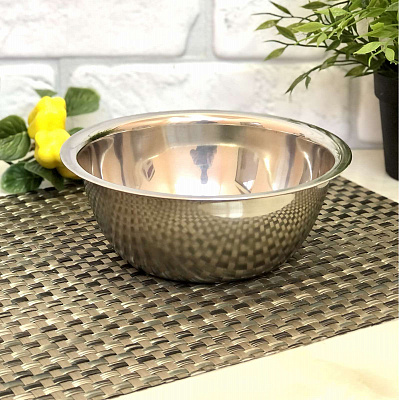 Миска из нержавеющей стали A-Plus - 0876 (24 см) ✅ базовая цена $1.40 ✔ Опт ✔ Скидки ✔ Заходите! - Интернет-магазин ✅ Фортуна-опт ✅