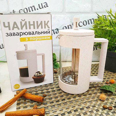 Заварник пресс 600 мл эко пластик+ боросиликатное стекло 9150  ✅ базовая цена 327.08 грн. ✔ Опт ✔ Скидки ✔ Заходите! - Интернет-магазин ✅ Фортуна-опт ✅