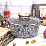 Казан мраморный 4,3 л  серый - Unique 5216 ✅ базовая цена $17.40 ✔ Опт ✔ Скидки ✔ Заходите! - Интернет-магазин ✅ Фортуна-опт ✅